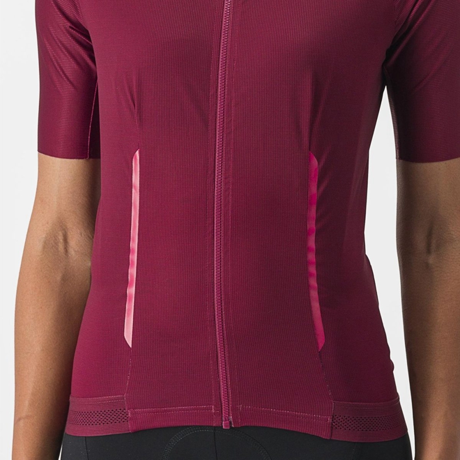 Castelli ENDURANCE W Women Jersey Burgundy | YDKZHJ-826