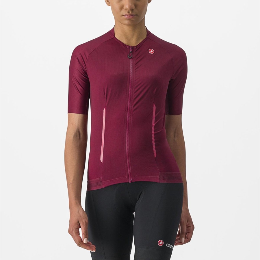 Castelli ENDURANCE W Women Jersey Burgundy | YDKZHJ-826