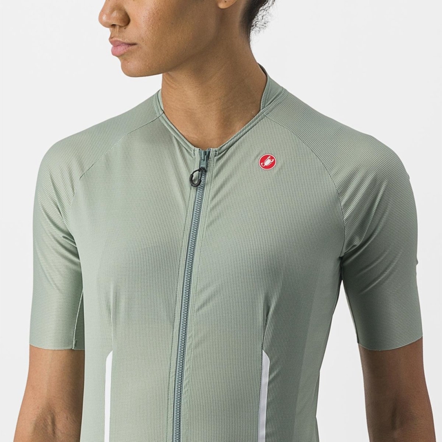 Castelli ENDURANCE W Women Jersey Green | YBDELM-402