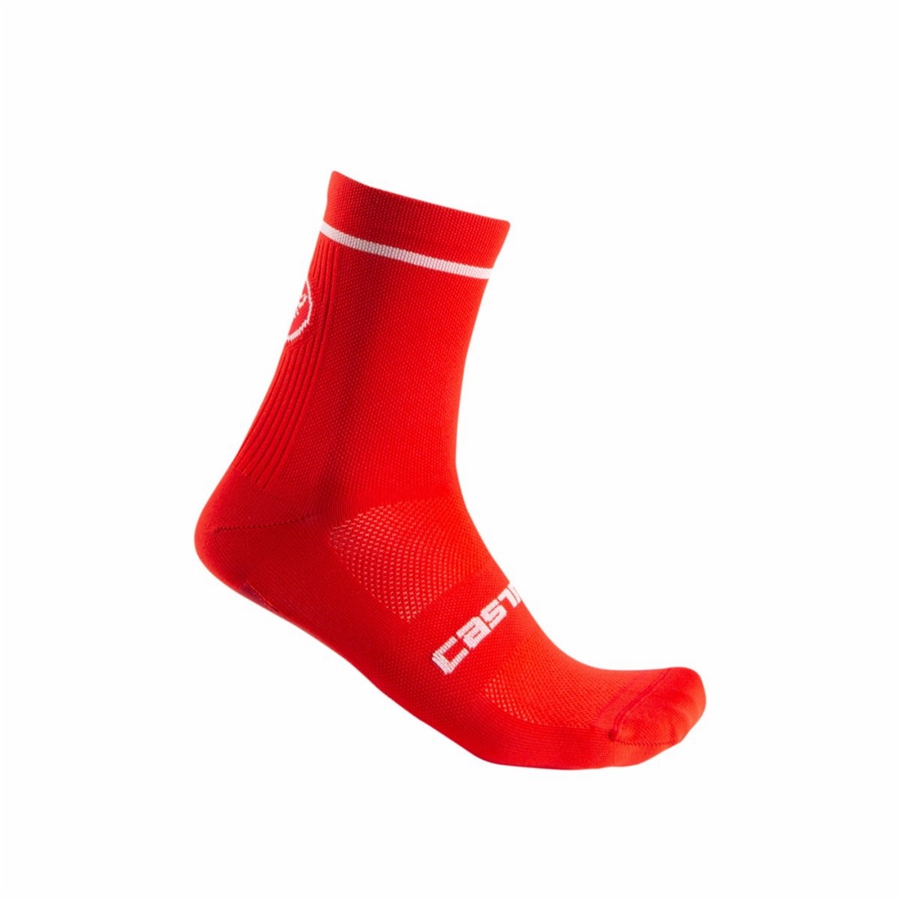 Castelli ENTRATA 13 Men Socks Red | CHXBNF-847