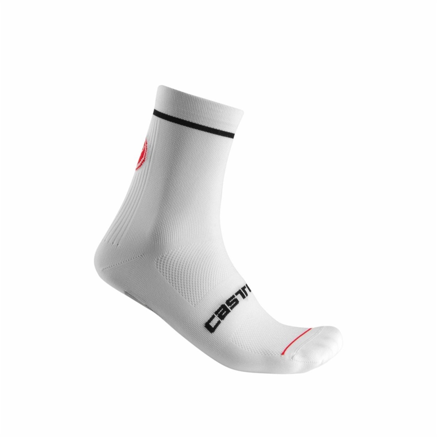 Castelli ENTRATA 13 Men Socks White | YOQJXG-821