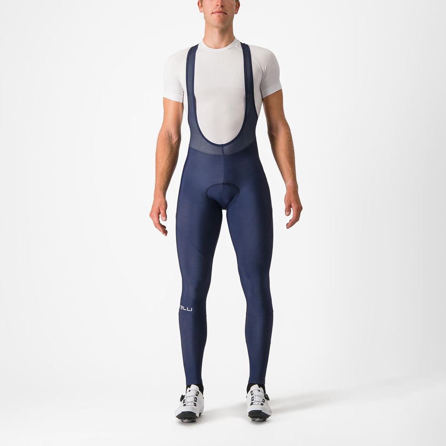 Castelli ENTRATA Men Bib Tights Blue | AKMZOP-201