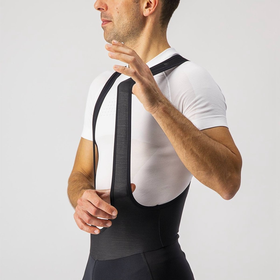 Castelli ENTRATA WIND Men Bib Tights Black | HONPAS-569