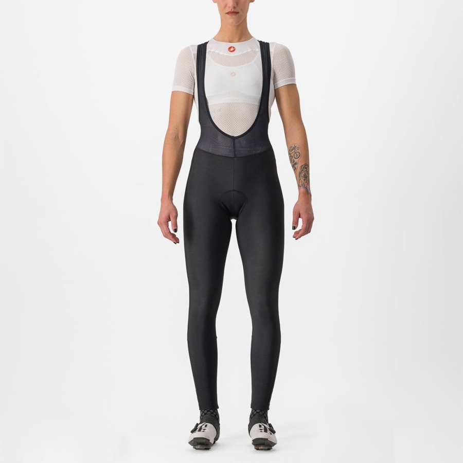 Castelli ENTRATA W Women Bib Tights Black | PGZNDM-249