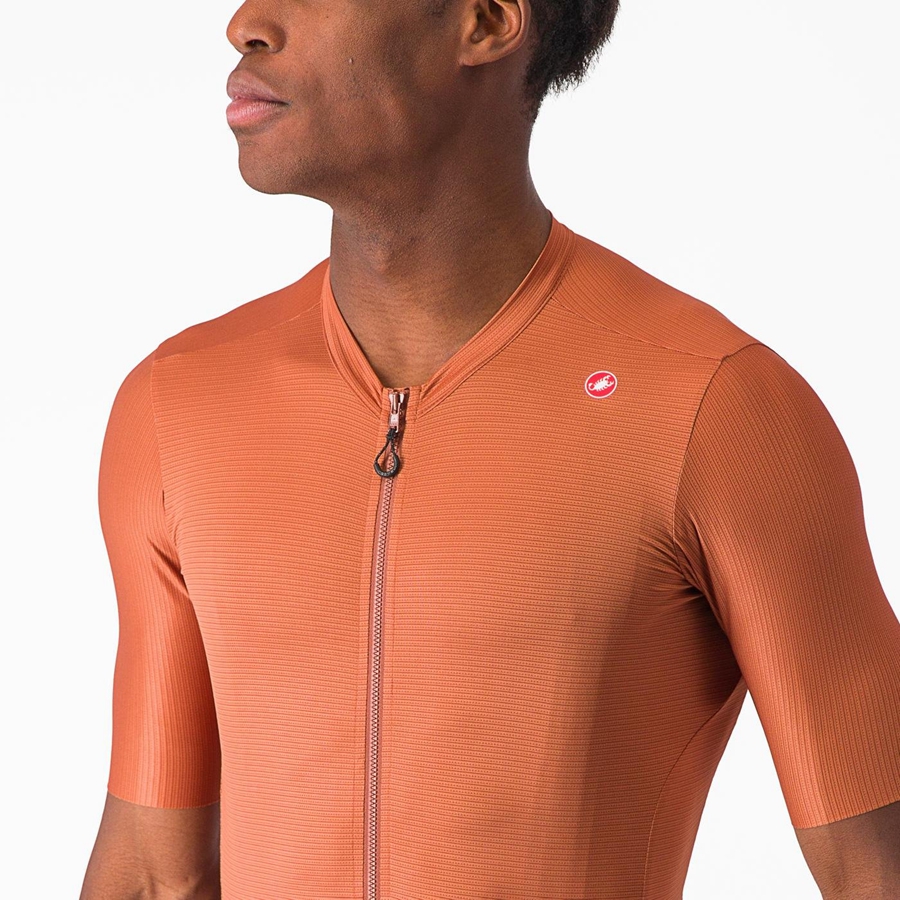 Castelli ESPRESSO Men Jersey Beige / Dark Grey | HPWQXD-814