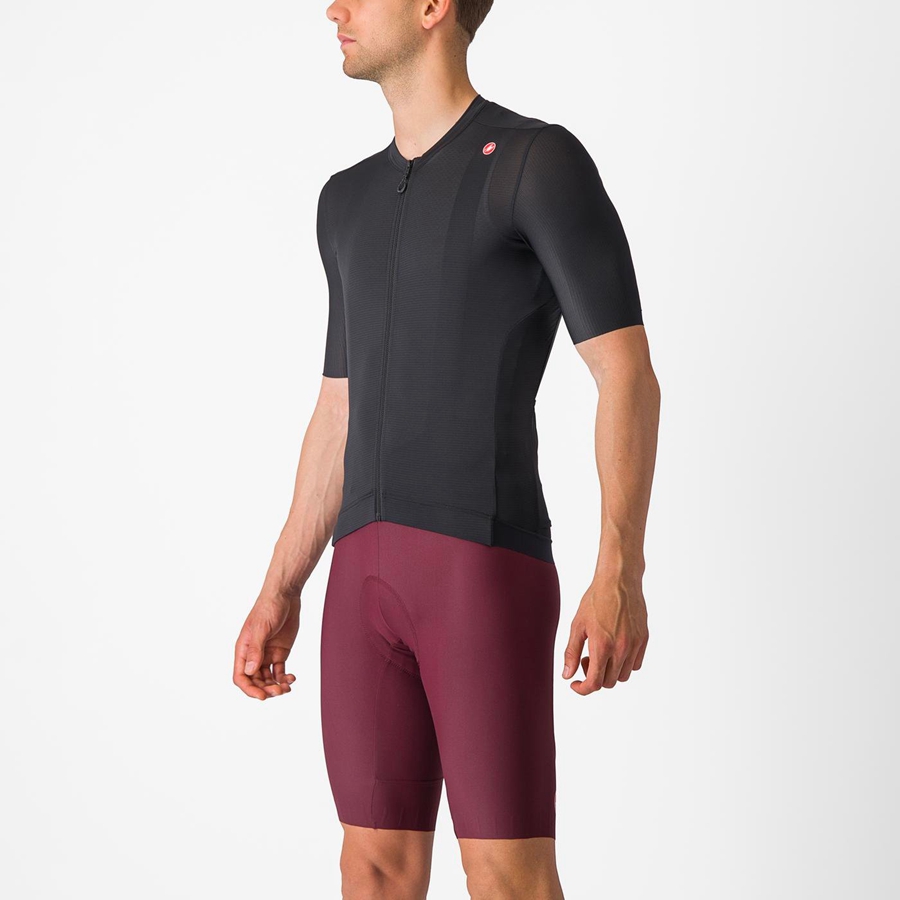 Castelli ESPRESSO Men Jersey Black / Dark Grey | MJXZSN-502