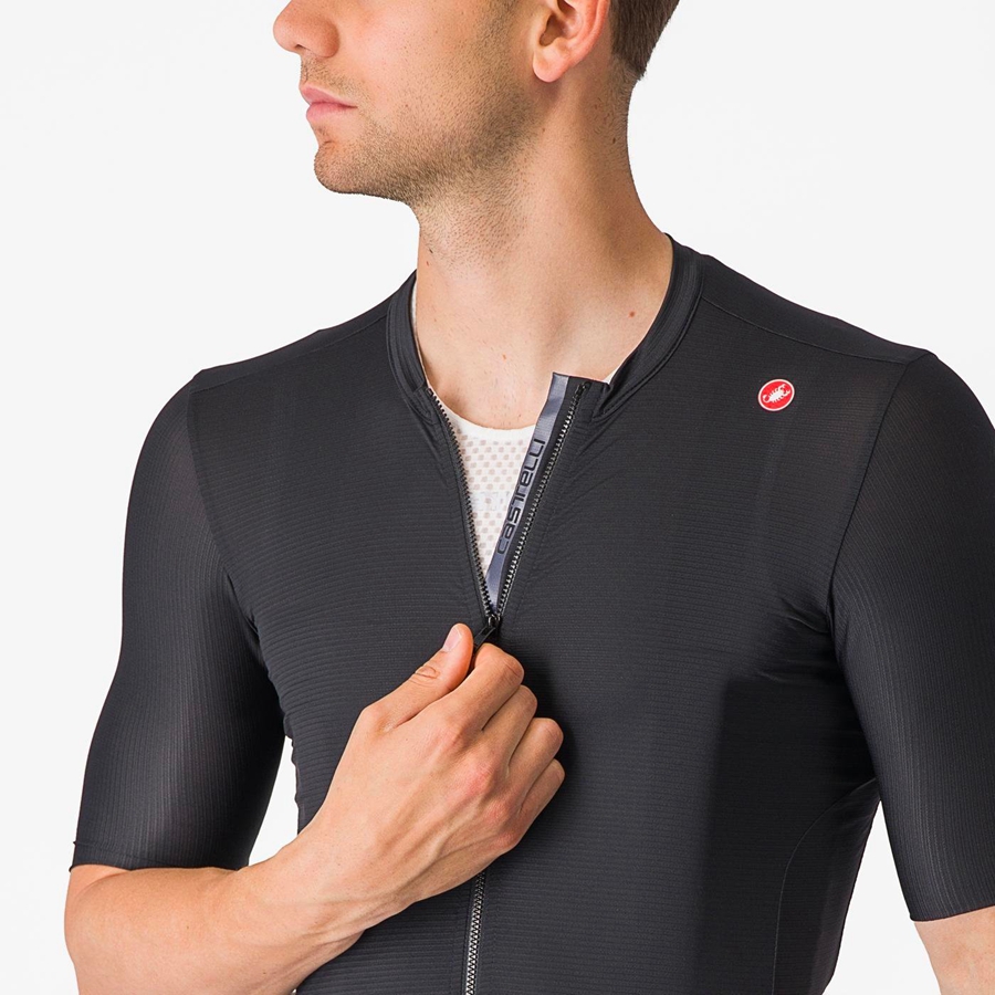 Castelli ESPRESSO Men Jersey Black / Dark Grey | MJXZSN-502