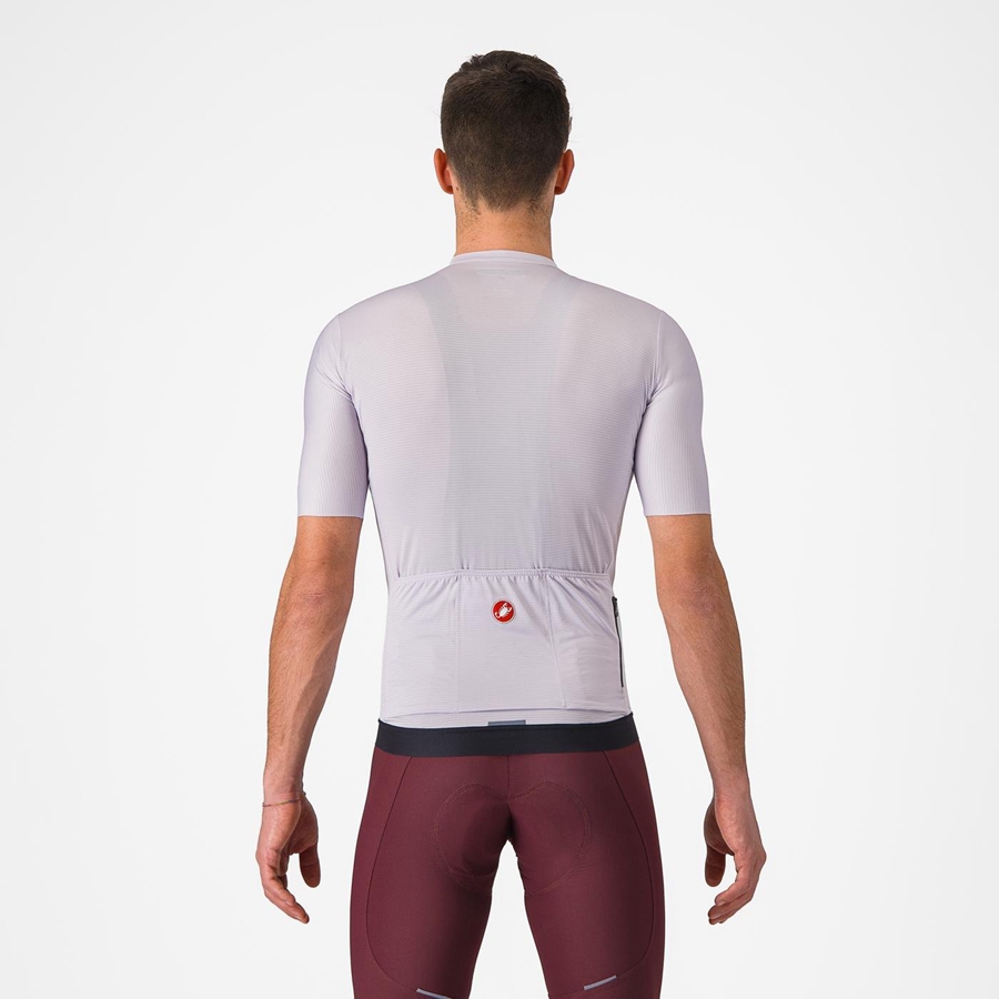 Castelli ESPRESSO Men Jersey Purple White / Dark Grey | MTHVGD-871