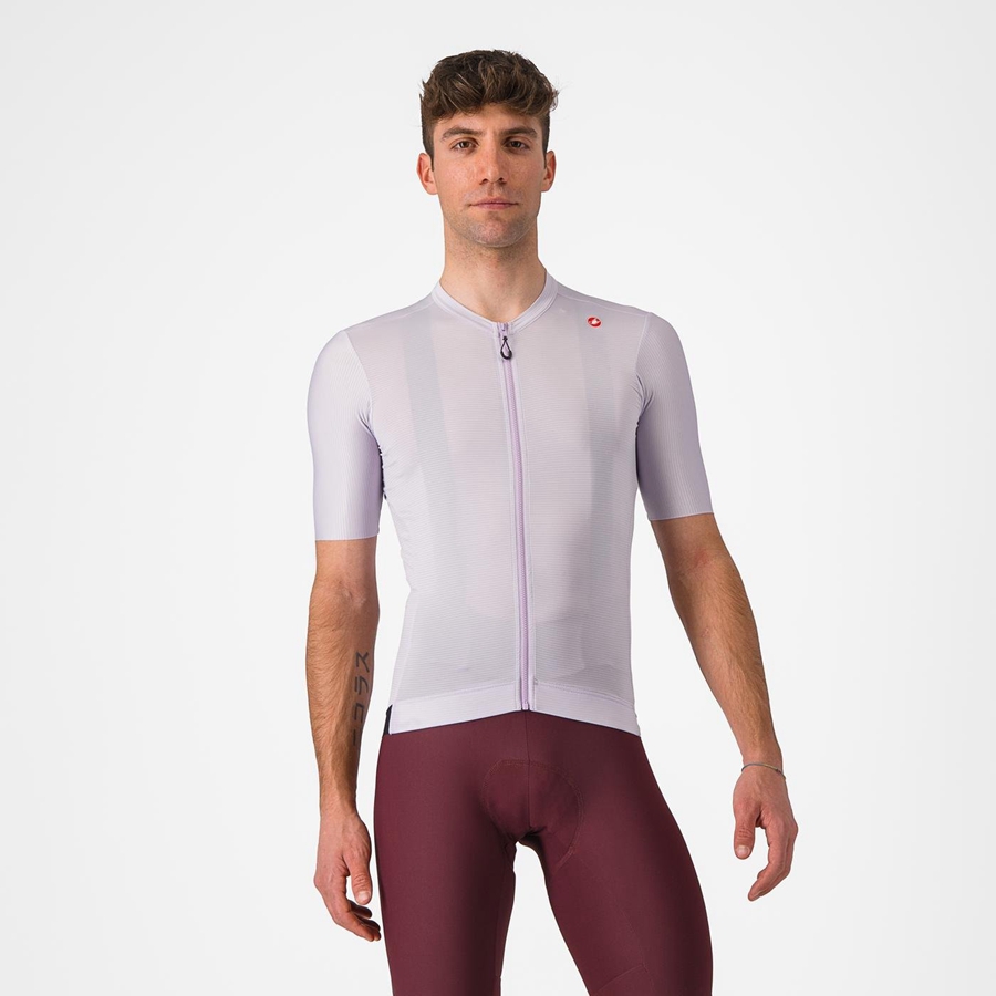 Castelli ESPRESSO Men Jersey Purple White / Dark Grey | MTHVGD-871