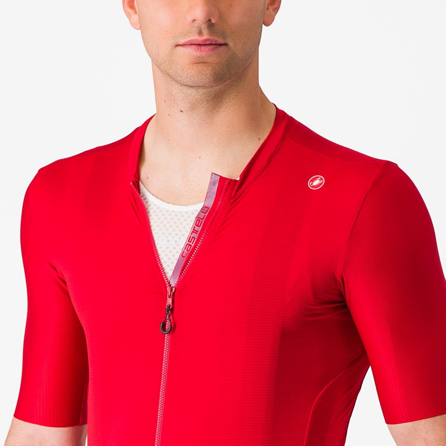 Castelli ESPRESSO Men Jersey Red / Deep Burgundy | SQGNCU-398