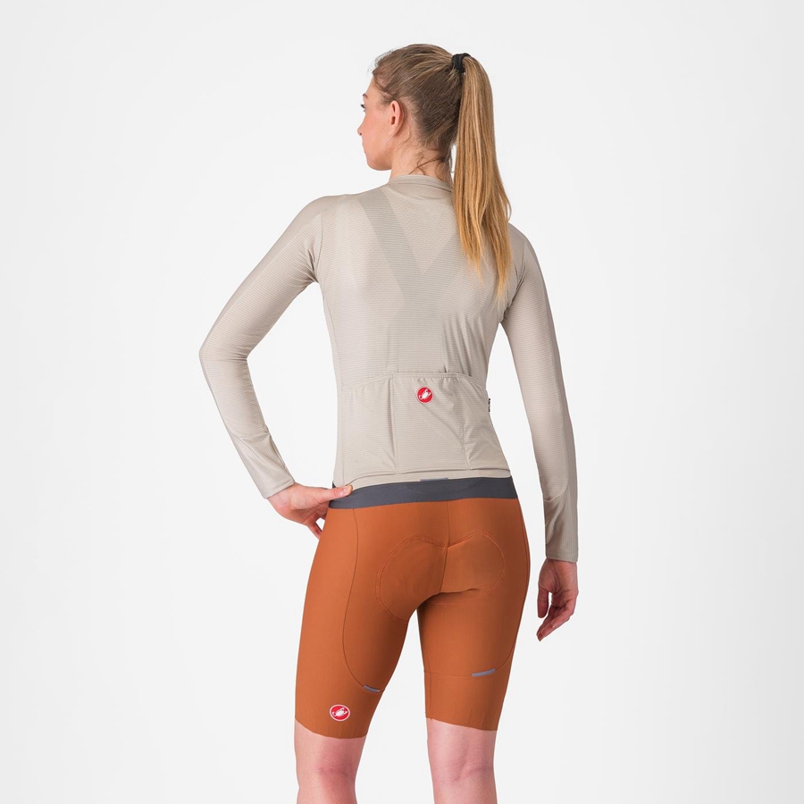 Castelli ESPRESSO W DT Women Bib Shorts Beige | UOZBLR-076