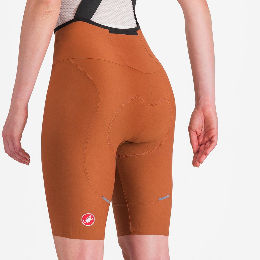 Castelli ESPRESSO W DT Women Bib Shorts Beige | UOZBLR-076