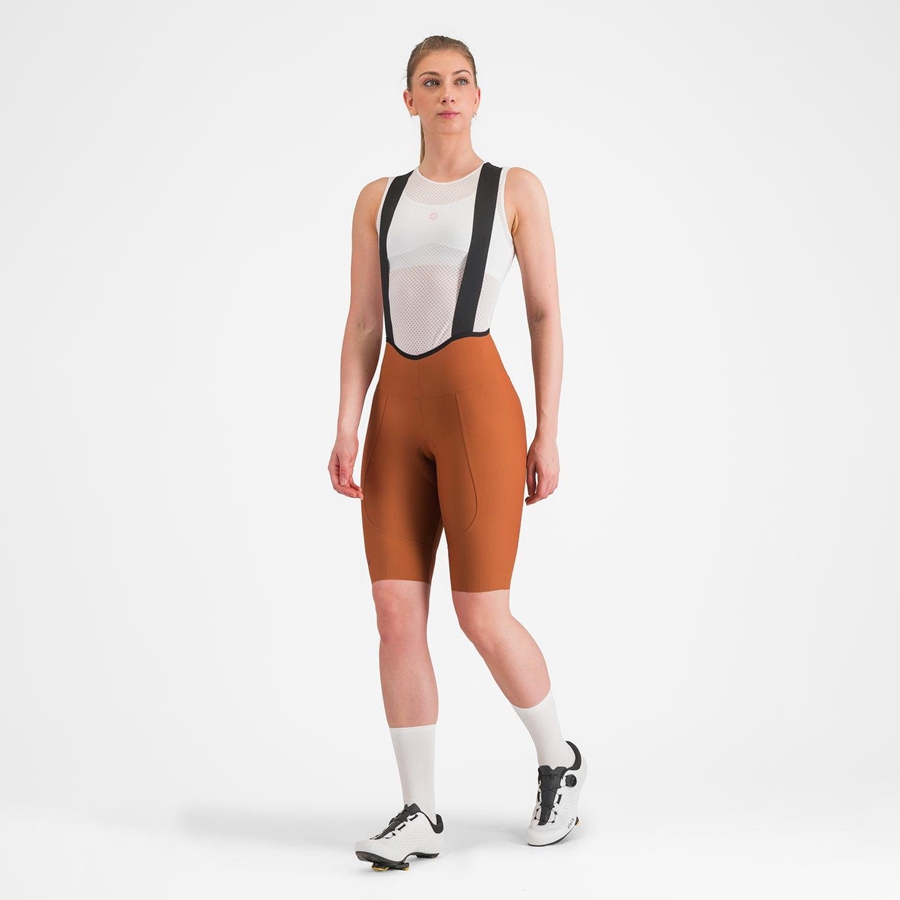 Castelli ESPRESSO W DT Women Bib Shorts Beige | UOZBLR-076