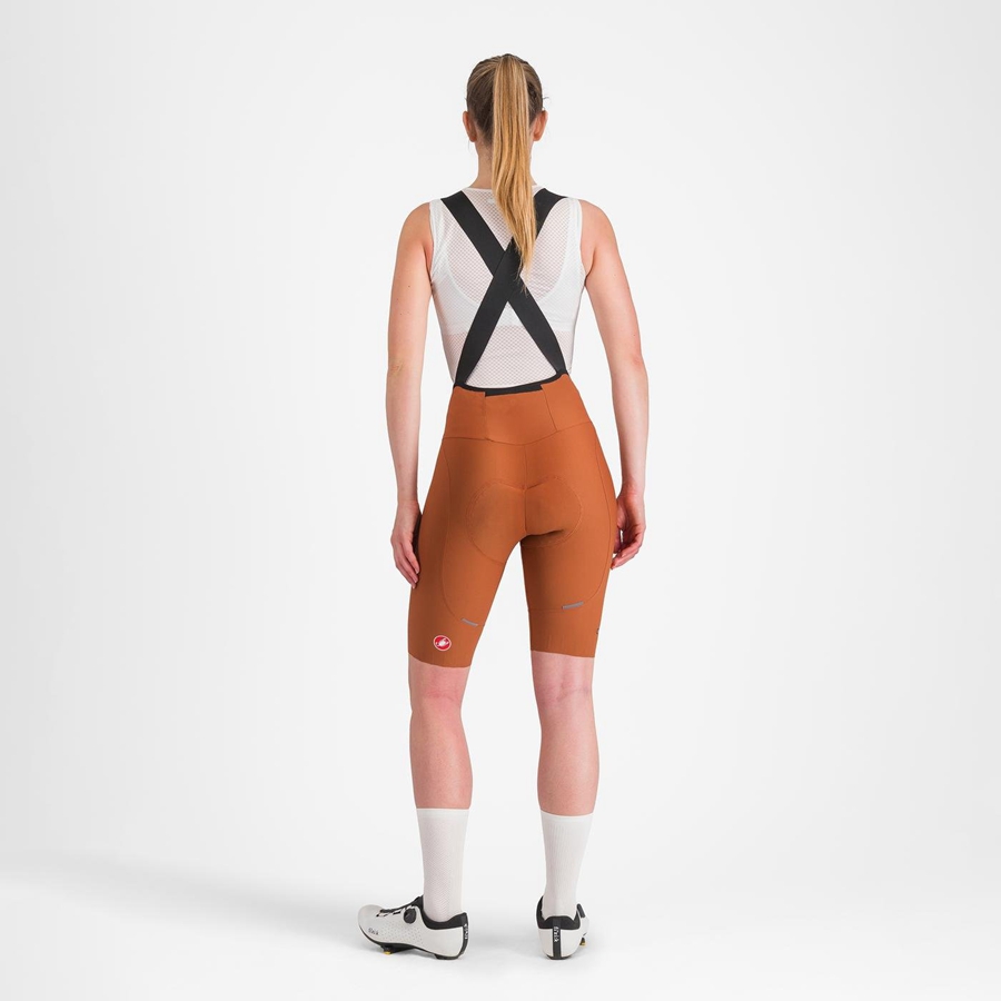 Castelli ESPRESSO W DT Women Bib Shorts Beige | UOZBLR-076