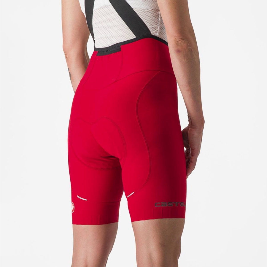 Castelli ESPRESSO W DT Women Bib Shorts Red | OGMDIX-710