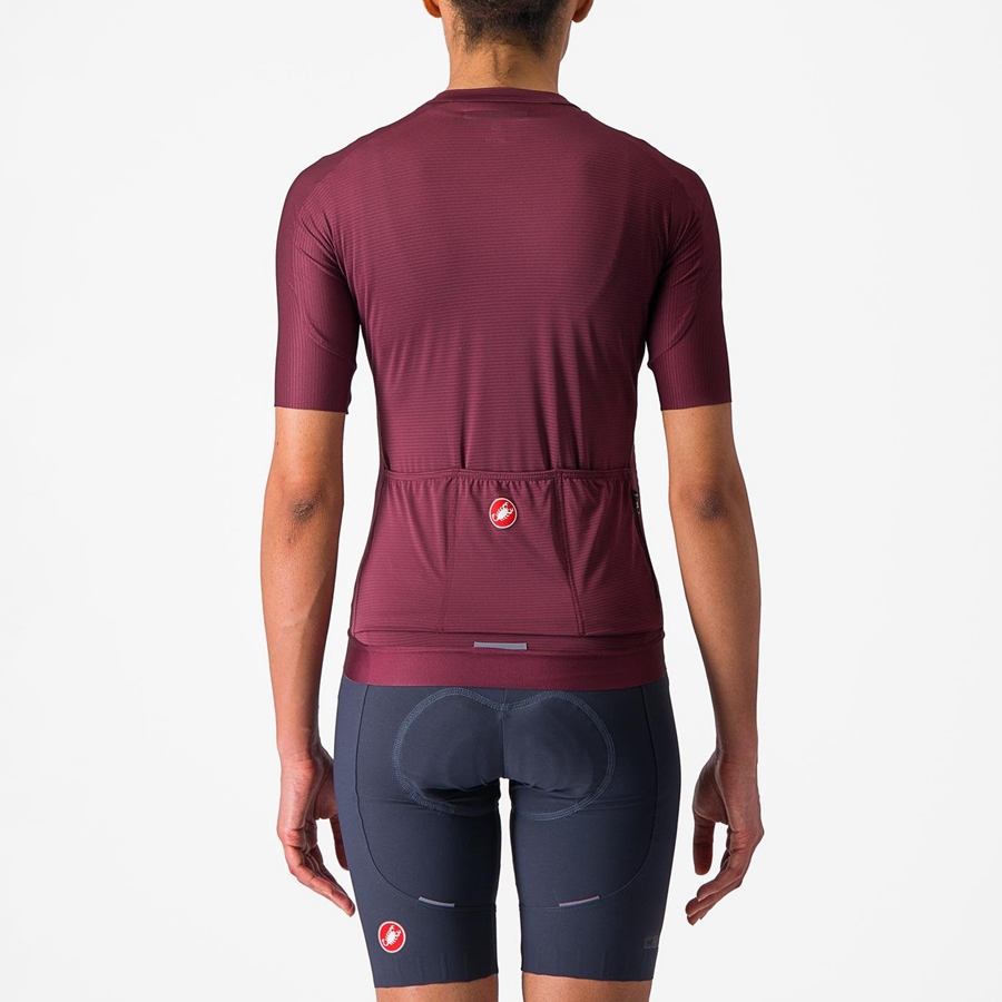 Castelli ESPRESSO W Women Jersey Deep Burgundy / Deep Burgundy | QPKHTC-346