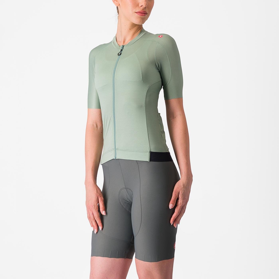 Castelli ESPRESSO W Women Jersey Green / Deep Green | YOEMCR-570