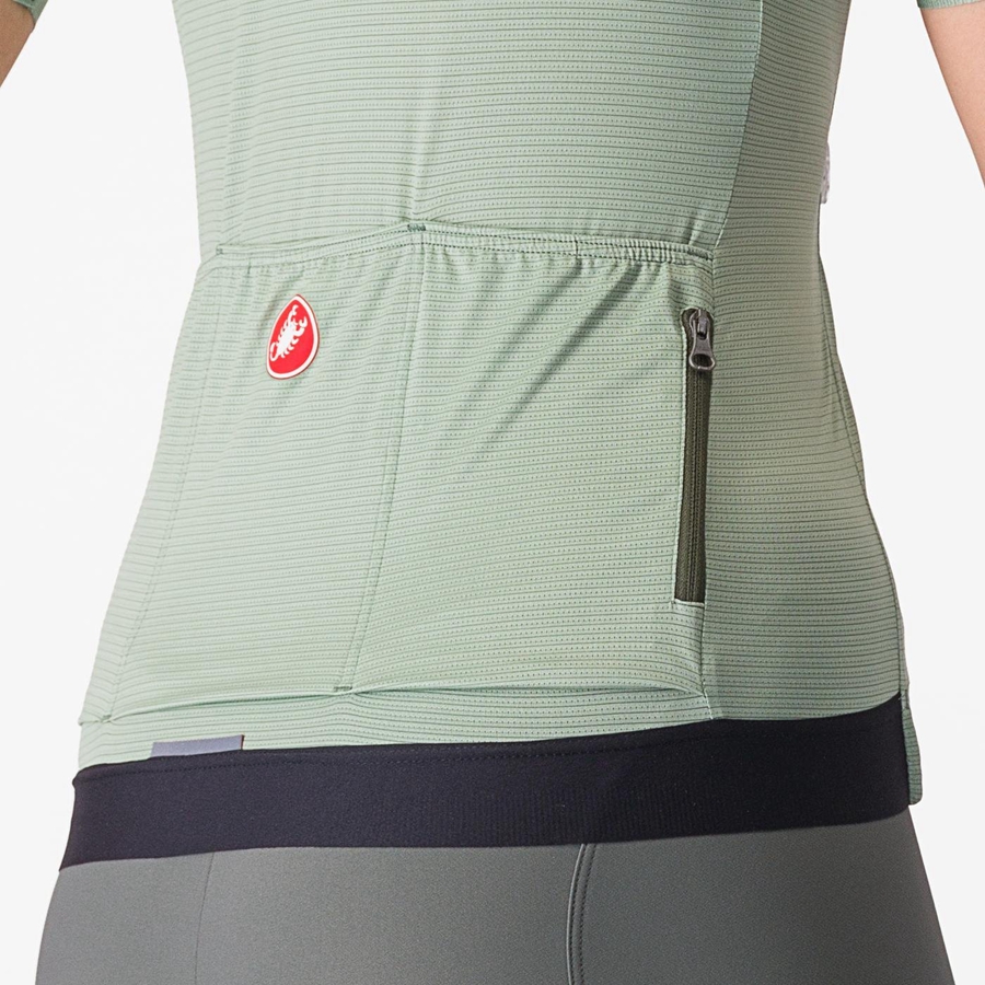 Castelli ESPRESSO W Women Jersey Green / Deep Green | YOEMCR-570