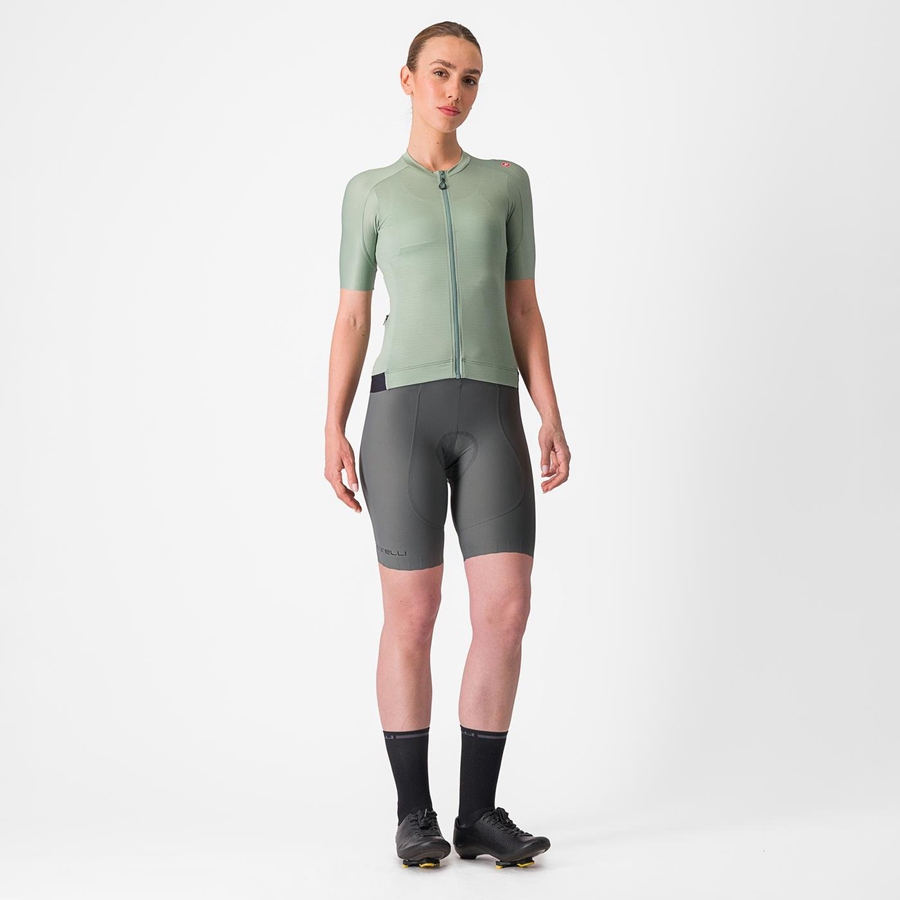 Castelli ESPRESSO W Women Jersey Green / Deep Green | YOEMCR-570