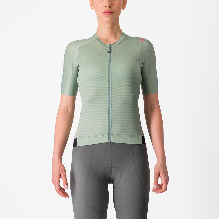 Castelli ESPRESSO W Women Jersey Green / Deep Green | YOEMCR-570