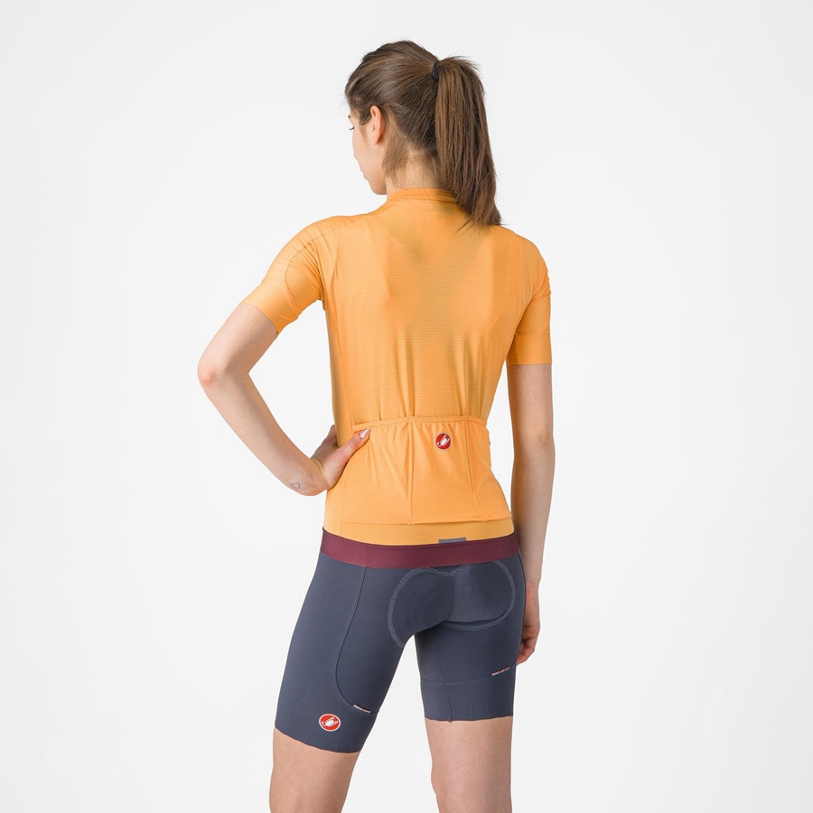 Castelli ESPRESSO W Women Jersey Orange / Deep Burgundy | ZOXBGF-687