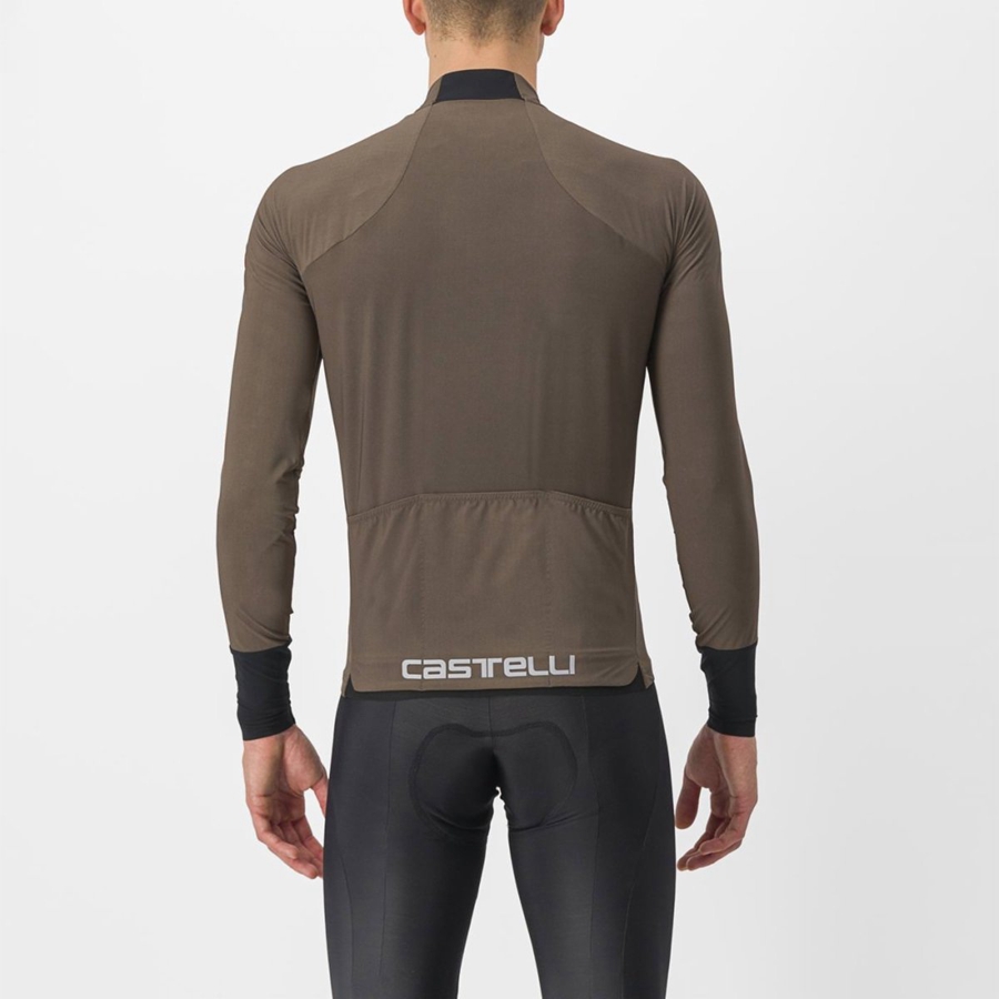 Castelli FLIGHT AIR Men Jersey Brown | FJTWAN-895