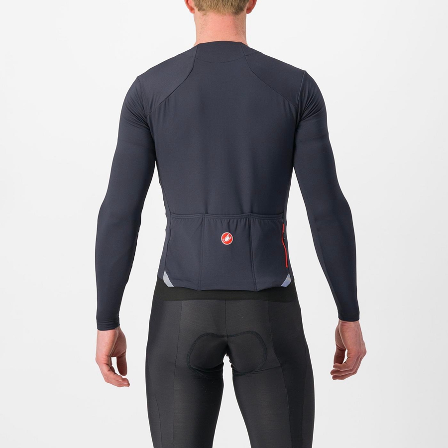 Castelli FLY LS Men Jersey Black | TQSVRJ-459