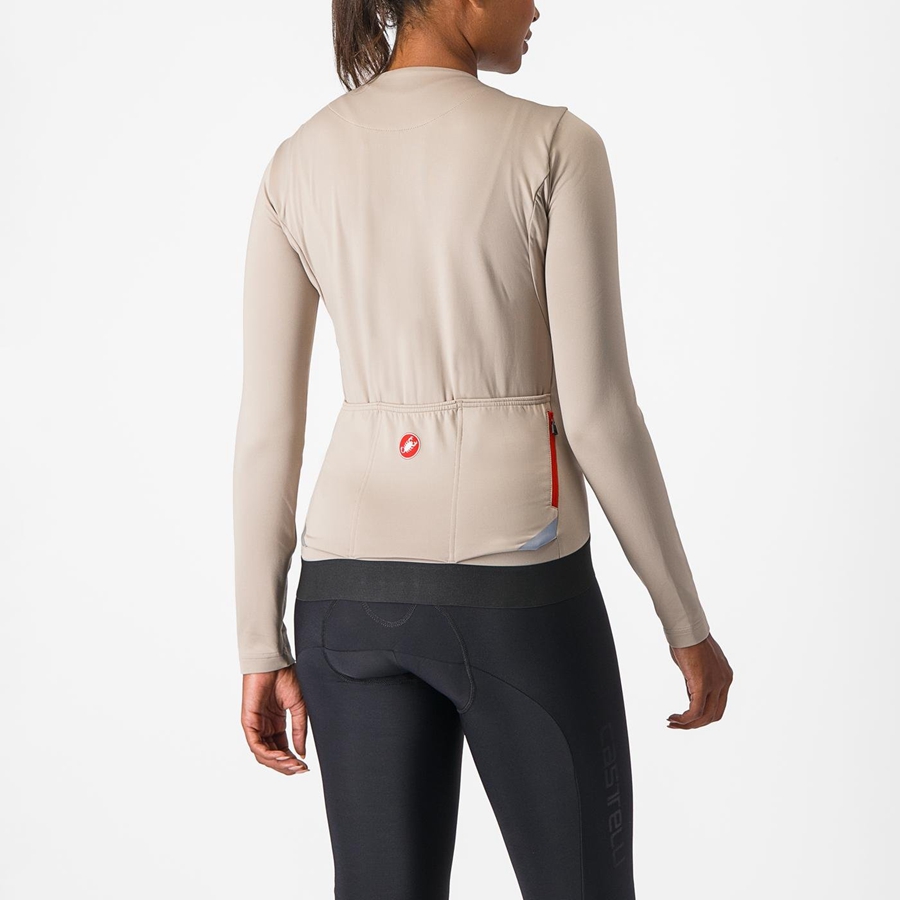 Castelli FLY LS W Women Jersey Grey | BUTRXH-713