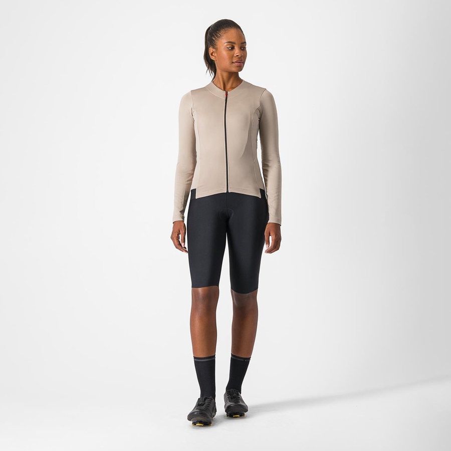 Castelli FLY LS W Women Jersey Grey | BUTRXH-713