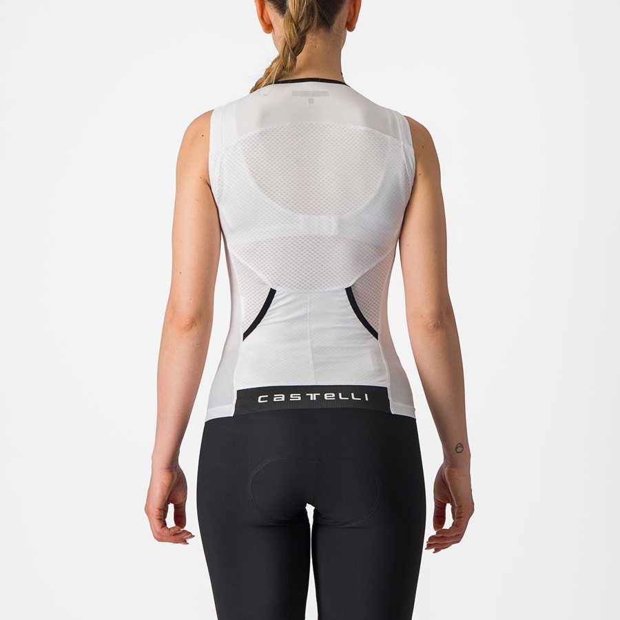 Castelli FREE 2 W TRI SINGLET Women Suits White / Black | WZTOYC-316