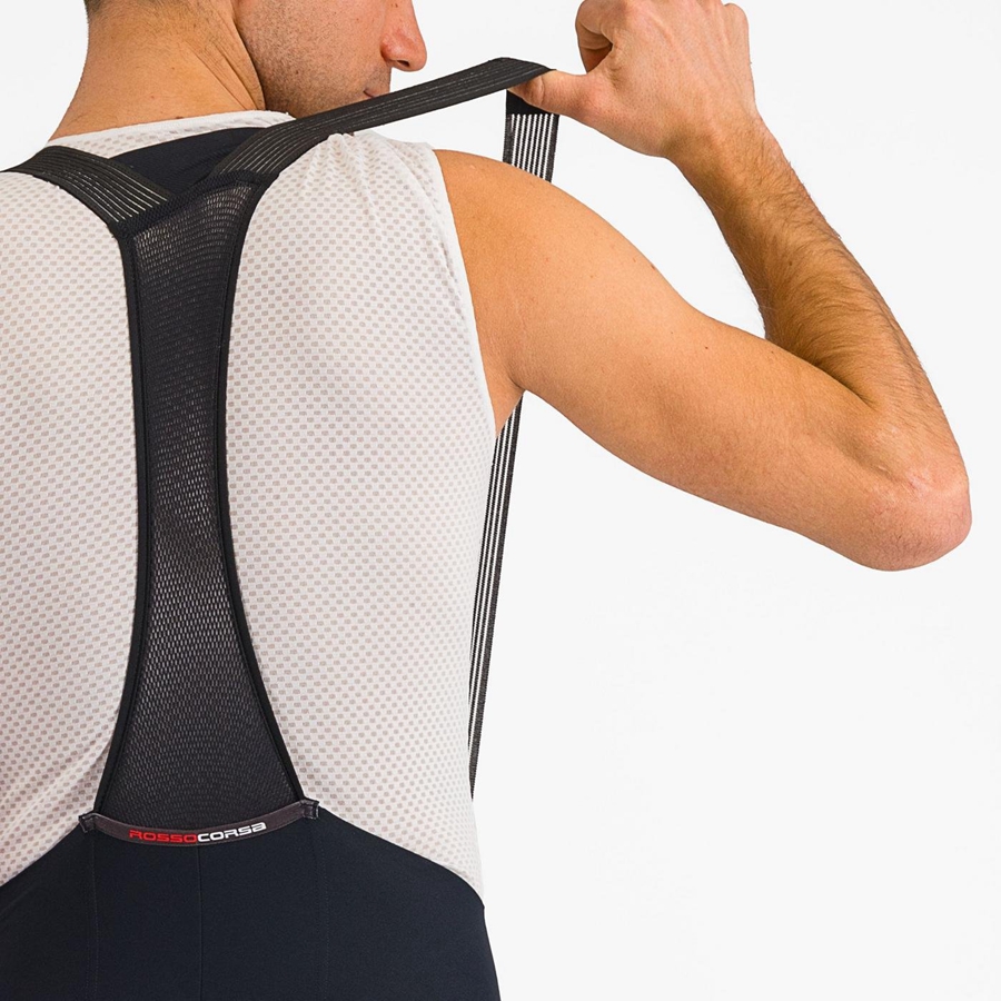 Castelli FREE AERO RC CLASSIC Men Bib Shorts Black / White | NTKJOH-806