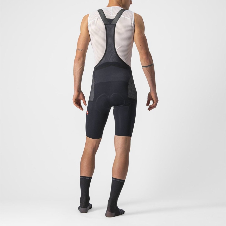 Castelli FREE UNLIMITED Men Bib Shorts Black | LEFDHY-710