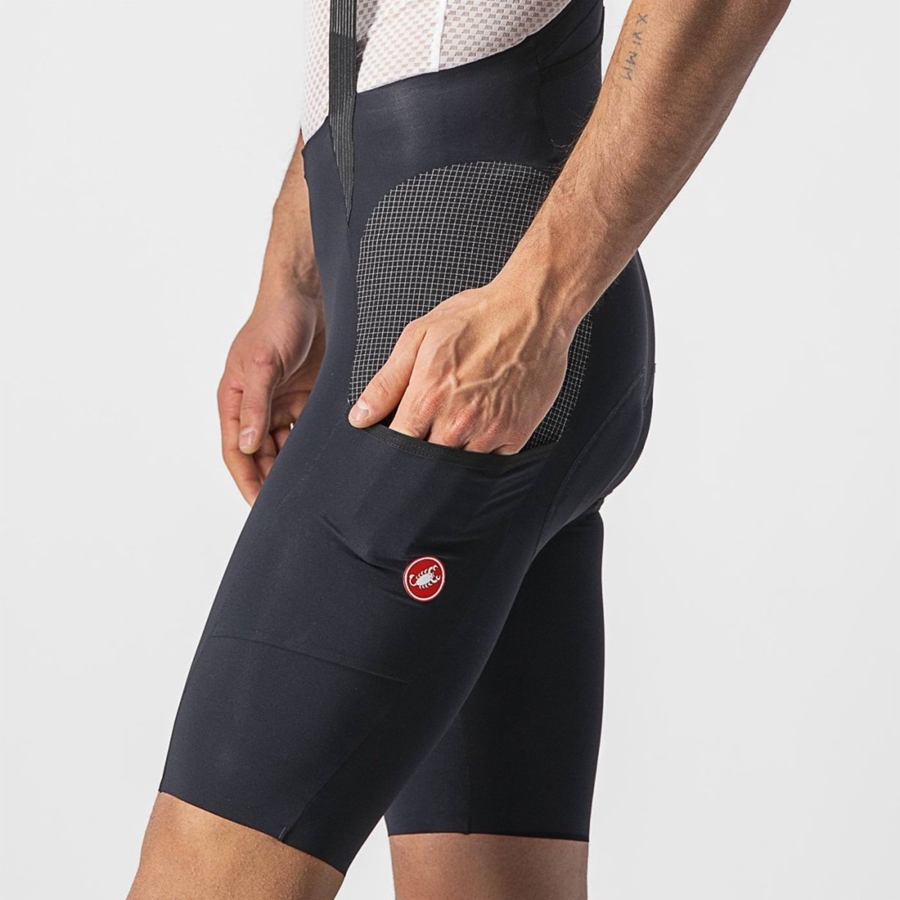 Castelli FREE UNLIMITED Men Bib Shorts Black | LEFDHY-710