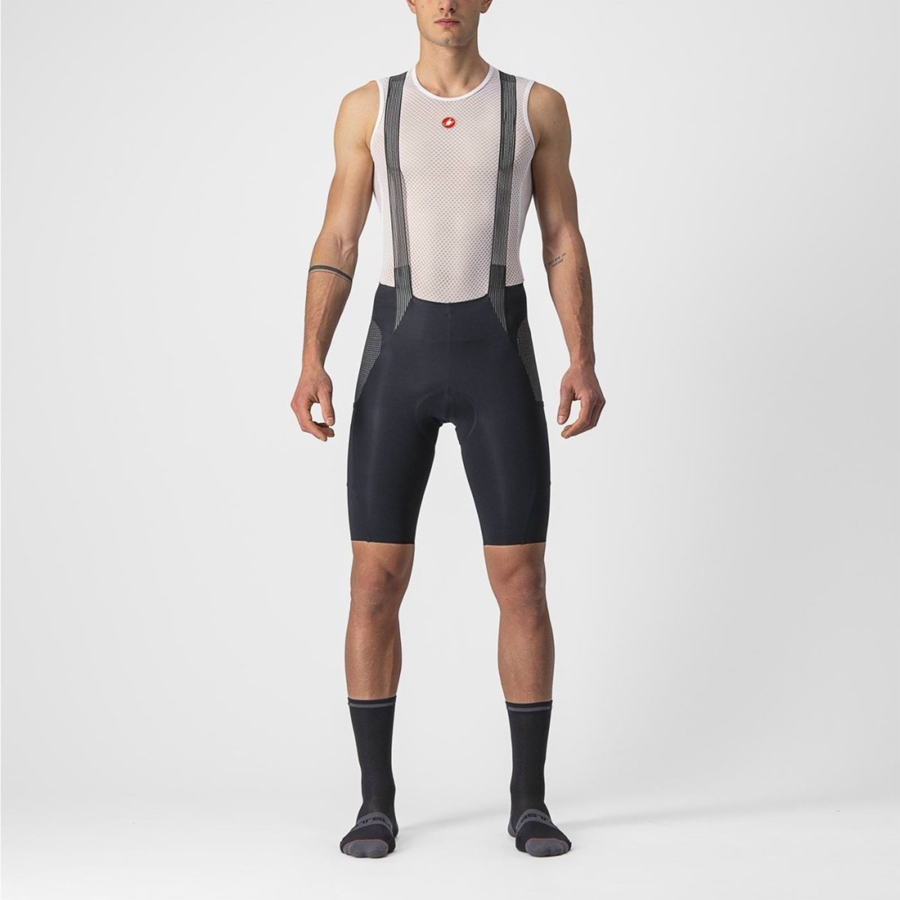 Castelli FREE UNLIMITED Men Bib Shorts Black | LEFDHY-710