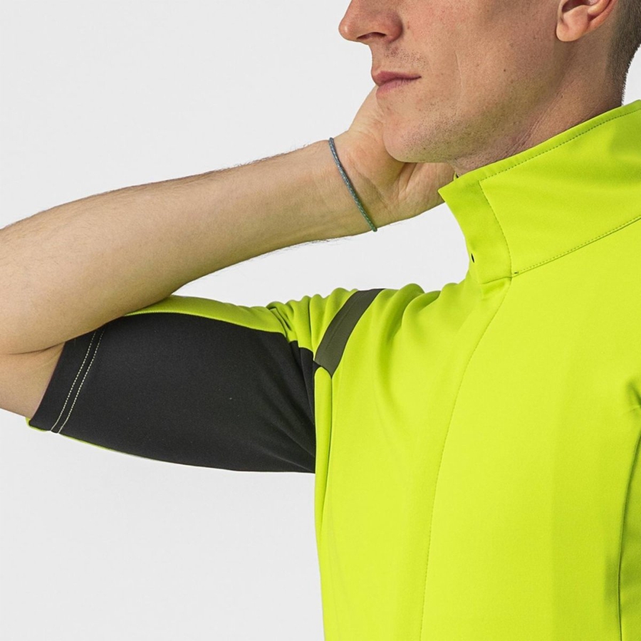 Castelli GABBA RoS 2 Men Jackets Light Green / Dark Grey | AESVCJ-852