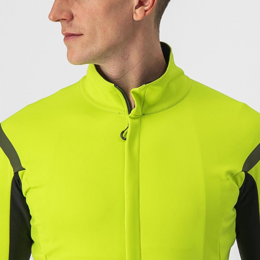 Castelli GABBA RoS 2 Men Jackets Light Green / Dark Grey | AESVCJ-852