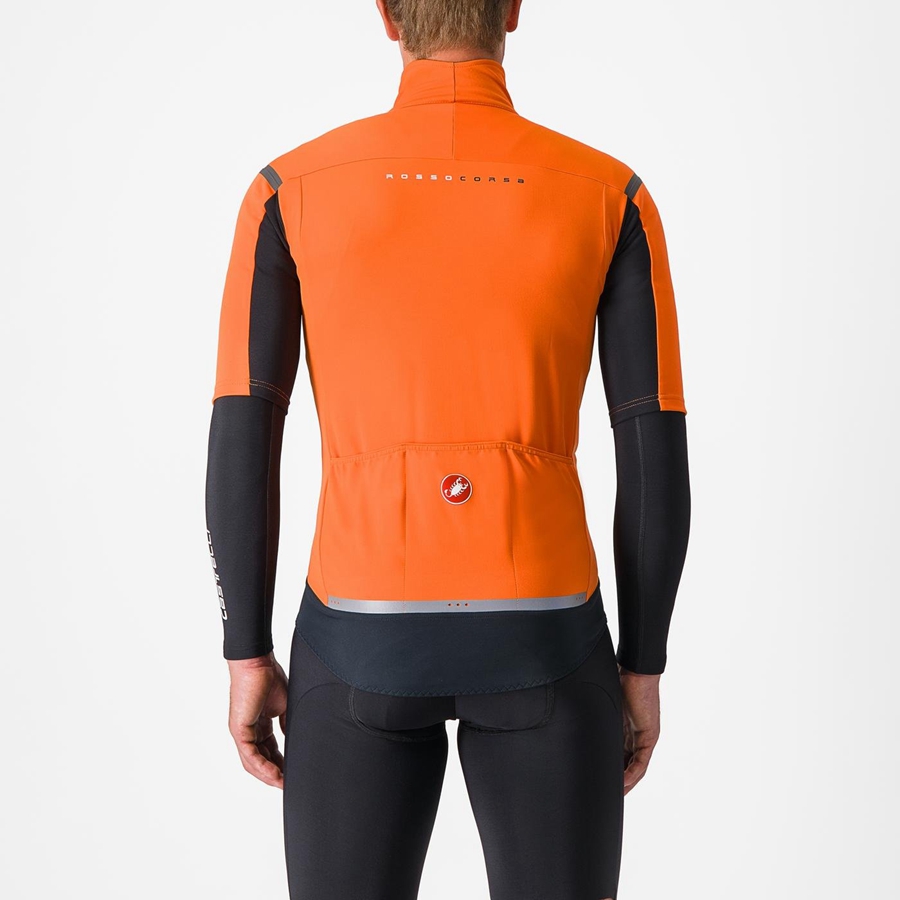 Castelli GABBA RoS 2 Men Jackets Red Orange / Dark Grey | UMRKNA-038