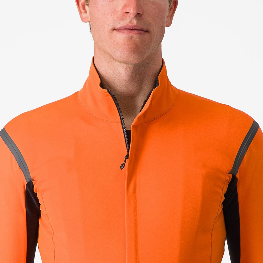 Castelli GABBA RoS 2 Men Jackets Red Orange / Dark Grey | UMRKNA-038