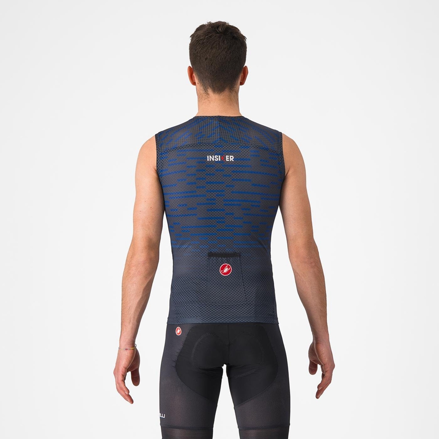 Castelli INSIDER SLEEVELESS Men Jersey Blue | MAJRCX-492