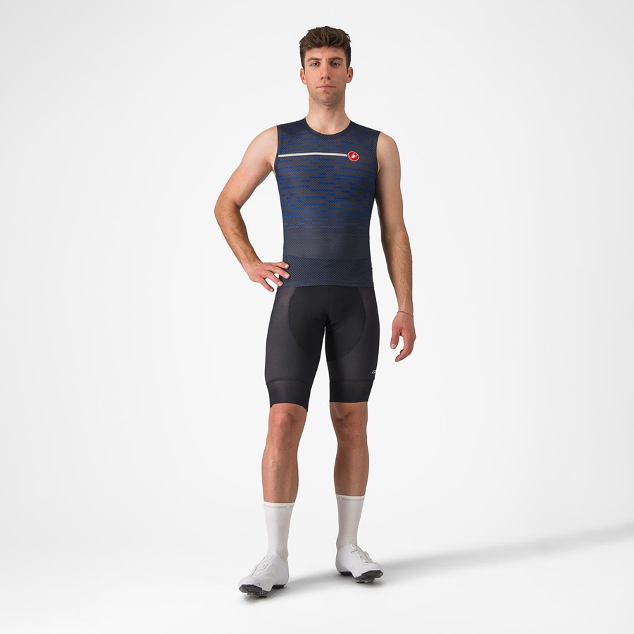 Castelli INSIDER SLEEVELESS Men Jersey Blue | MAJRCX-492