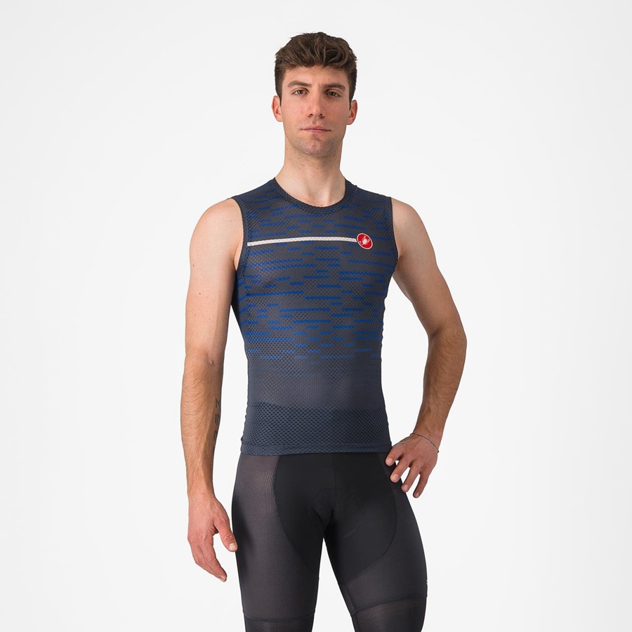 Castelli INSIDER SLEEVELESS Men Jersey Blue | MAJRCX-492