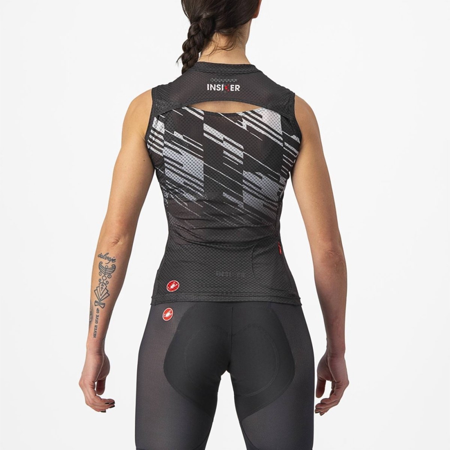 Castelli INSIDER W SLEEVELESS Women Jersey Black | XZHVNS-769