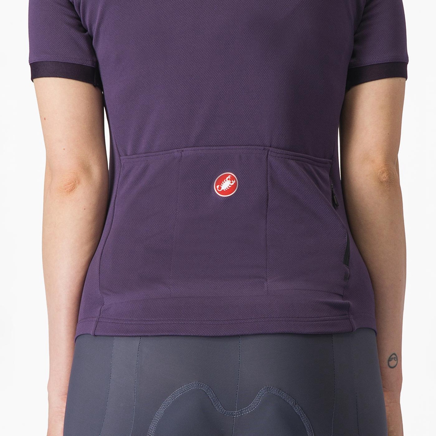 Castelli LIBERA Women Jersey Purple | GVAYFI-519