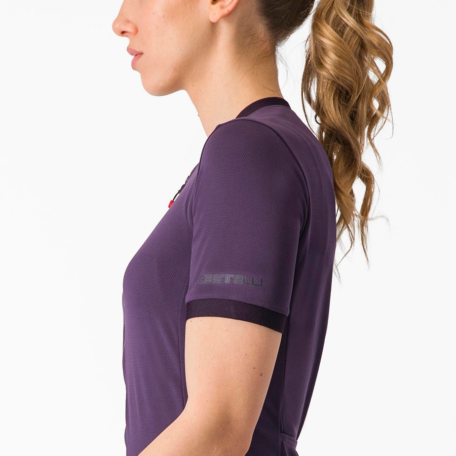 Castelli LIBERA Women Jersey Purple | GVAYFI-519