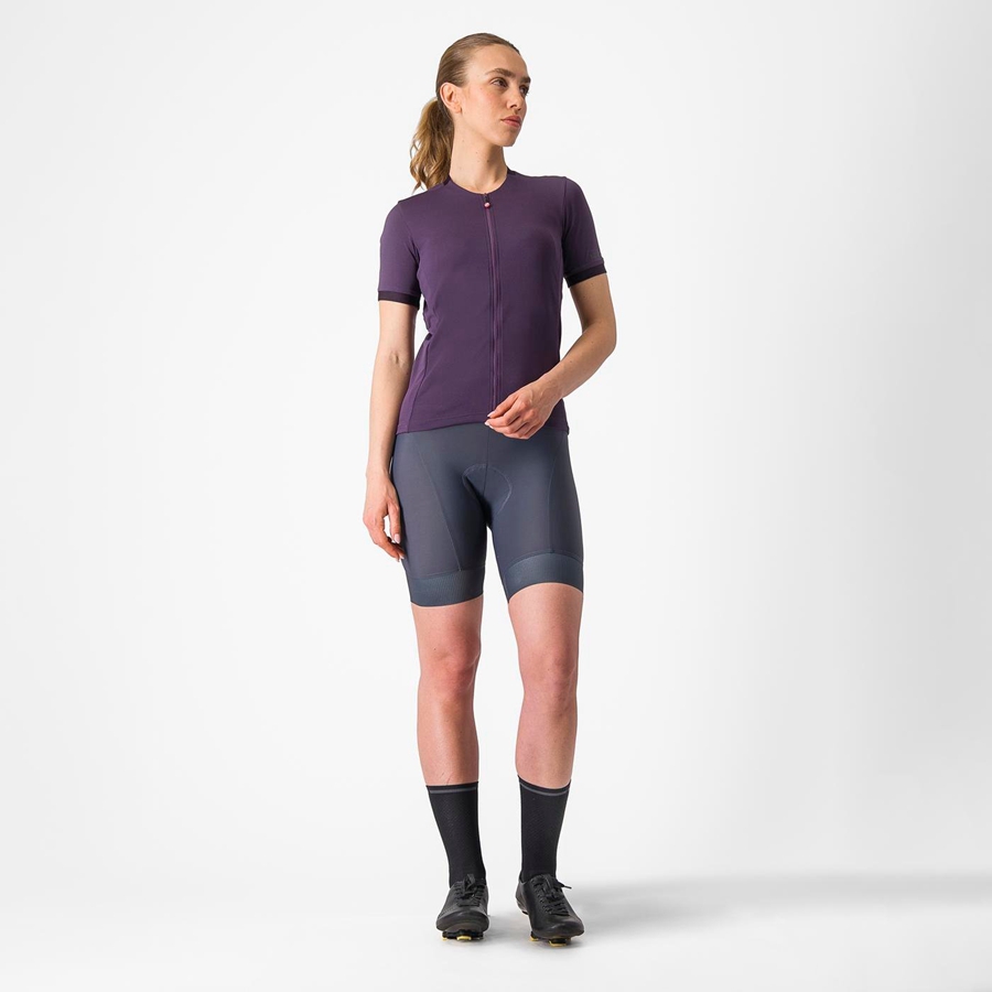 Castelli LIBERA Women Jersey Purple | GVAYFI-519