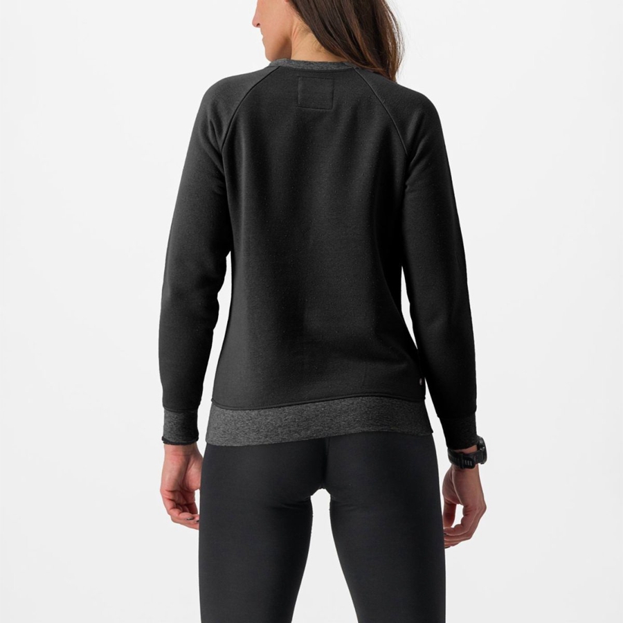 Castelli LOGO W SWEATSHIRT Women Casual Black | BWAPZS-928