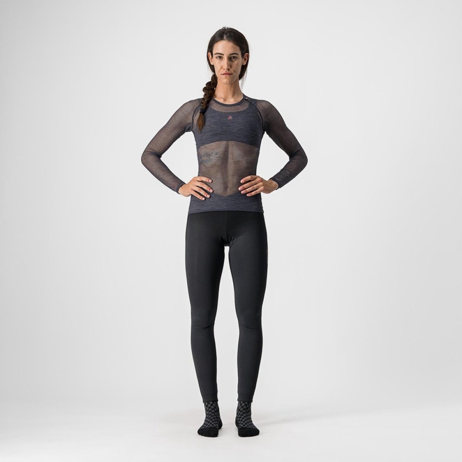 Castelli MIRACOLO W LONG SLEEVE Women Base Layer Grey | GFVSJE-726