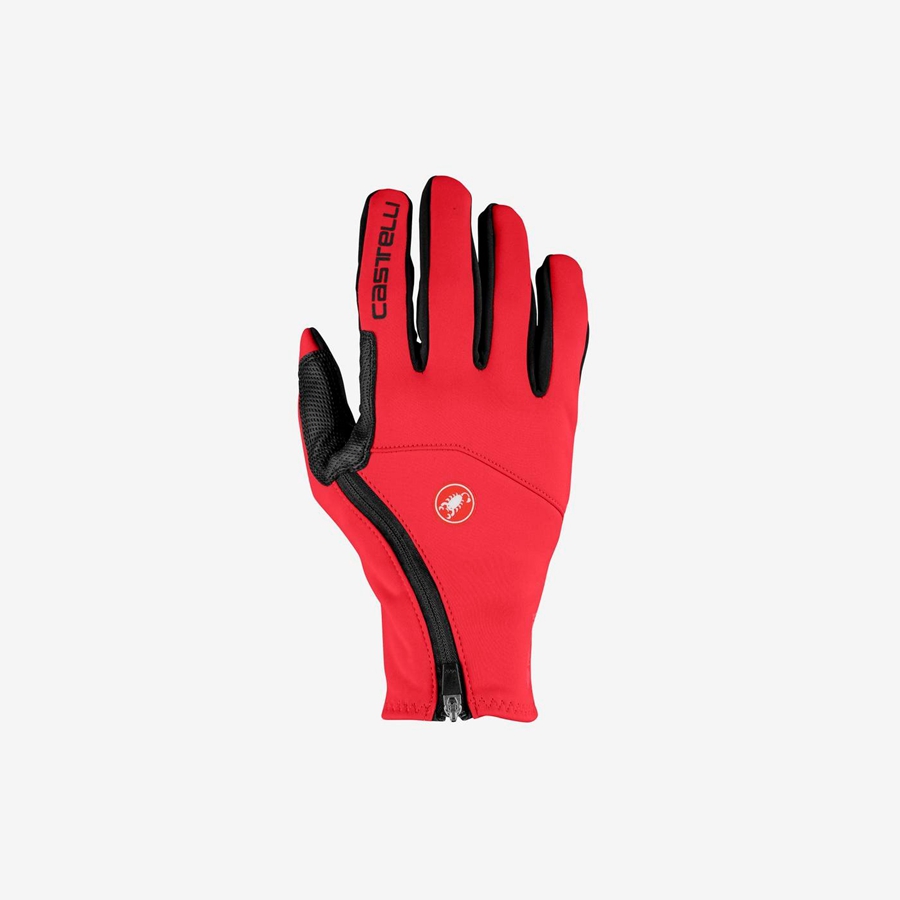 Castelli MORTIROLO Men Gloves Red | CVROYF-236