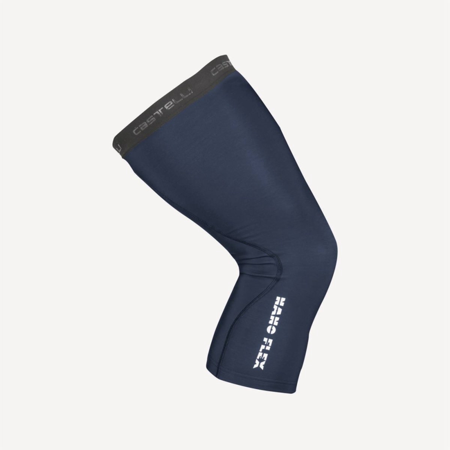 Castelli NANO FLEX 3G KNEEWARMER Men Leg Warmer Blue | OZTWPE-749