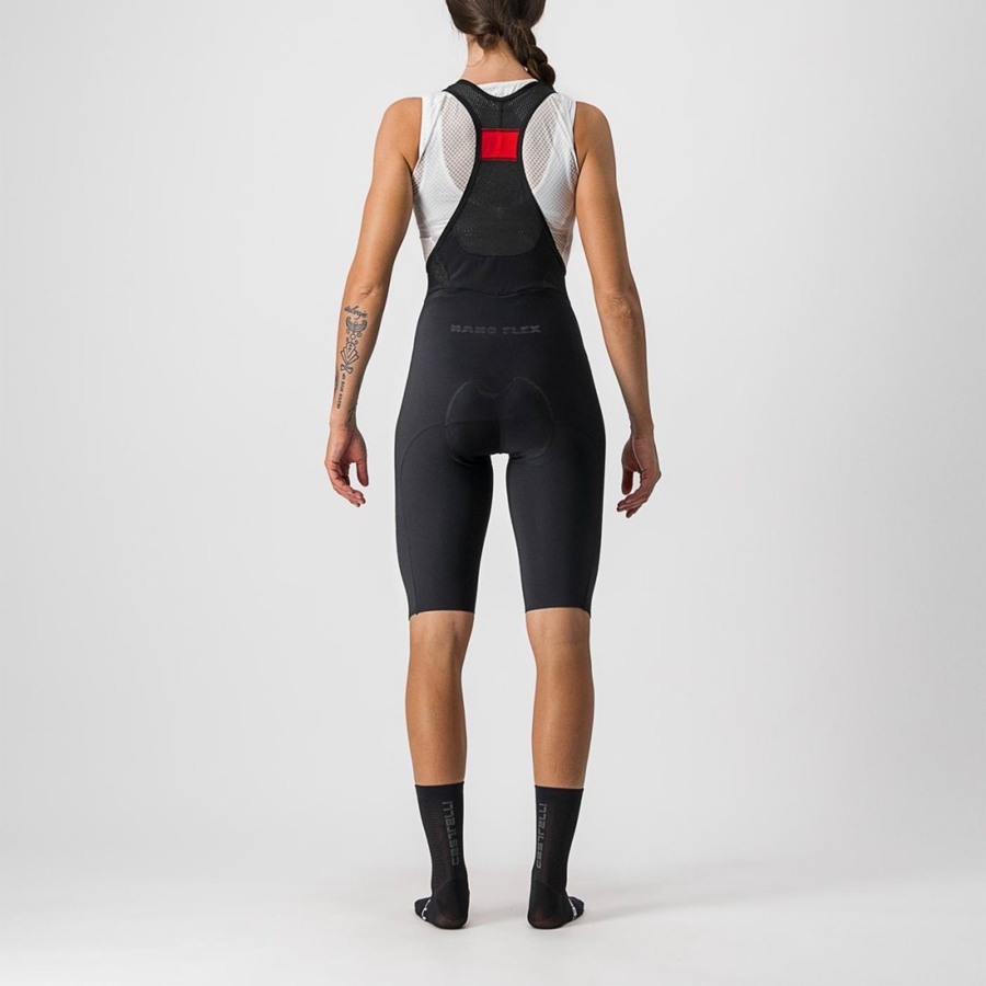 Castelli OMLOOP NANO W Women Bib Shorts Black | FRPSMB-805